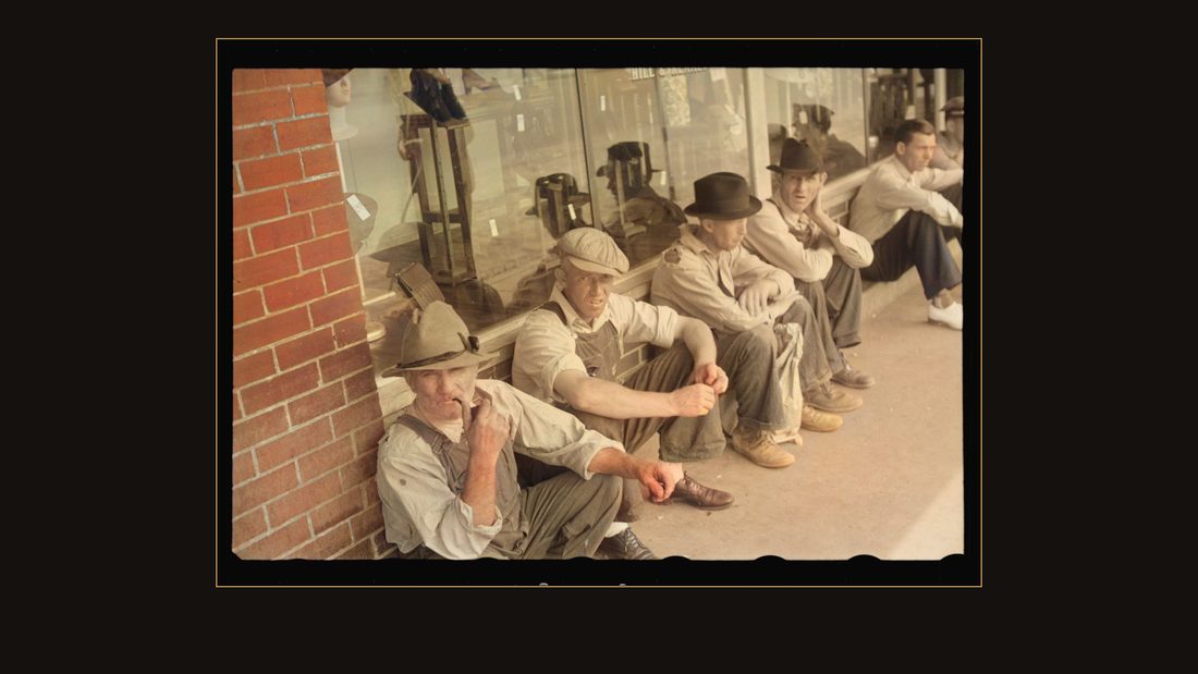 Men loafing in Crossville, Tennessee