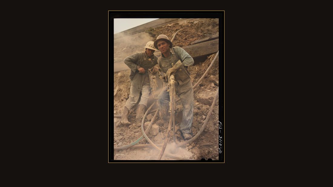 Douglas Dam, Tennessee. Tennessee Valley Authority (TVA). Jackhammer operator