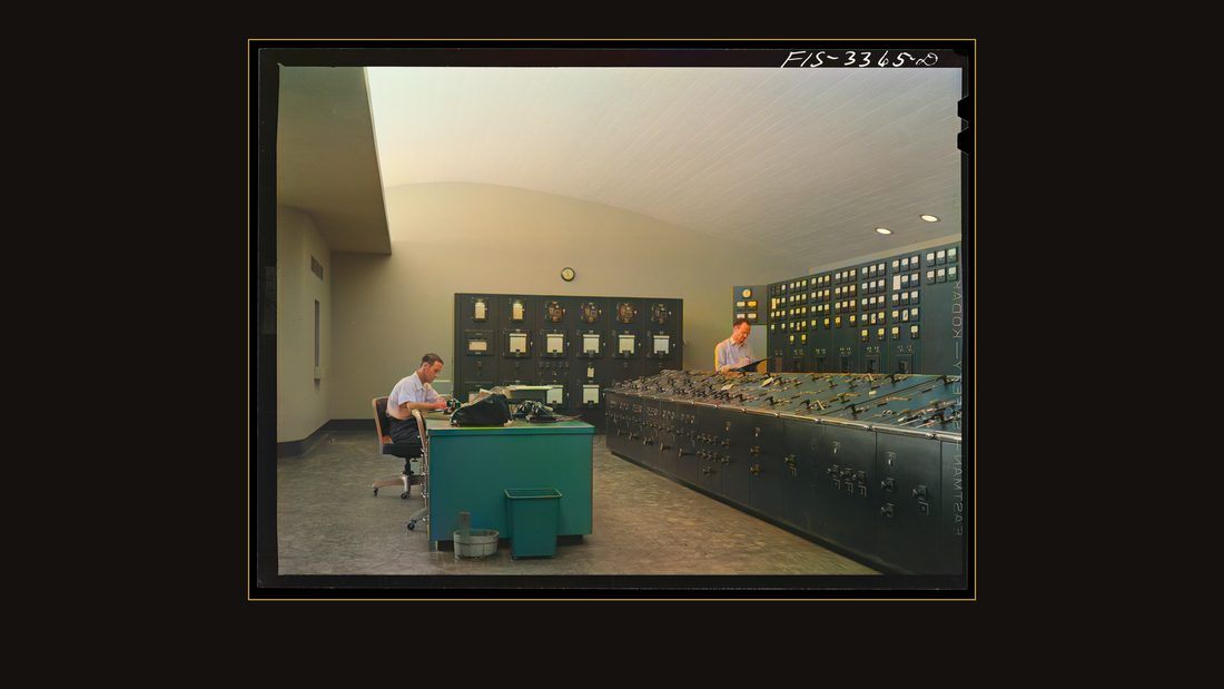 Watts Bar Dam, Tennessee. Tennessee Valley Authority (TVA). Control room