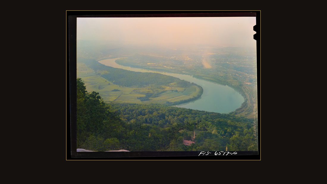The city of Chattanooga, Tennessee on the Tennessee River