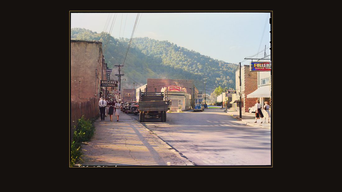 Nearest town to P V & K Coal Company, Clover Gap Mine. Evarts, Harlan County, Kentucky.