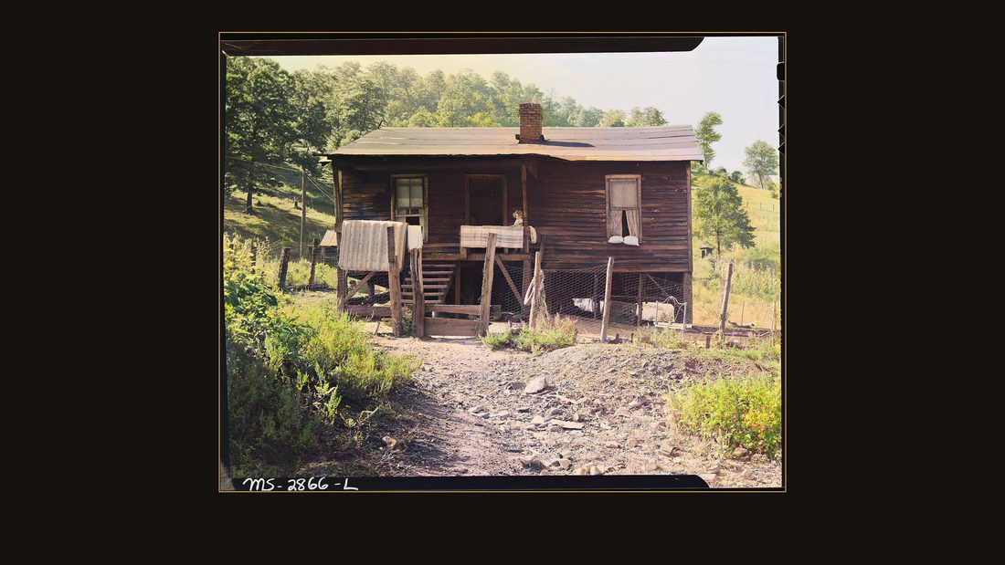 The Blaine Sergent family's house. P V & K Coal Company, Clover Gap Mine, Lejunior, Harlan County, Kentucky.
