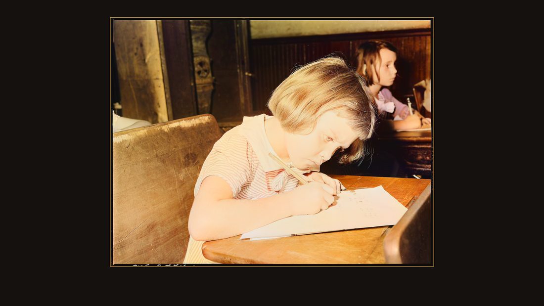 Wanda Lee Sergent who is seven years old and in the second grade. Lejunior, Harlan County, Kentucky.