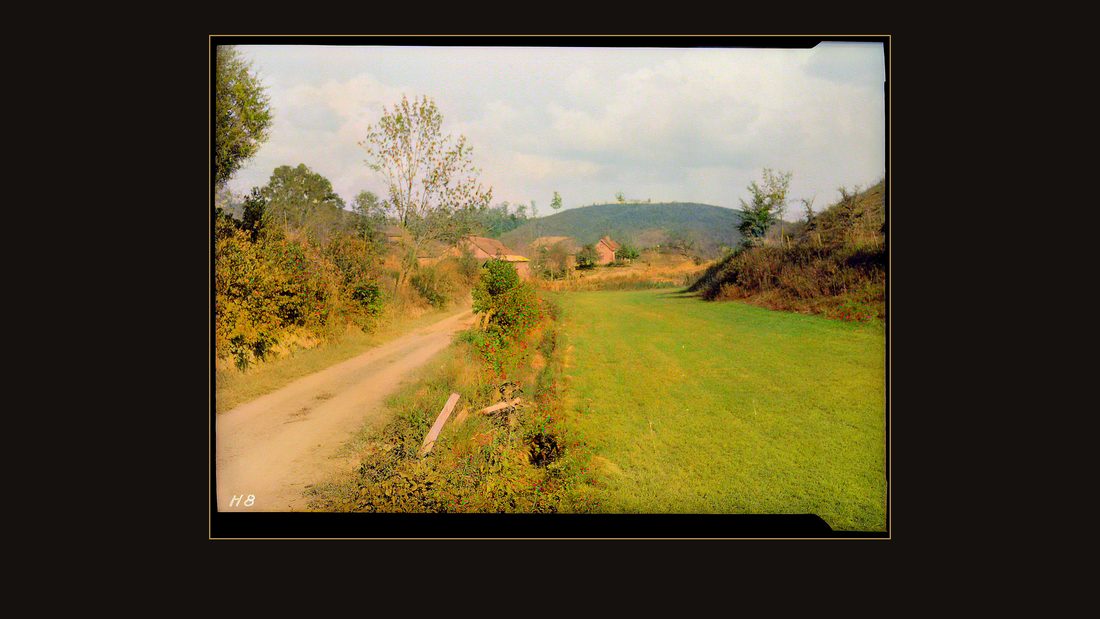 "Sevier County, Tennessee. This view reveals the rolling landscape. Many farms have a little level land and much of hills and steep grades."