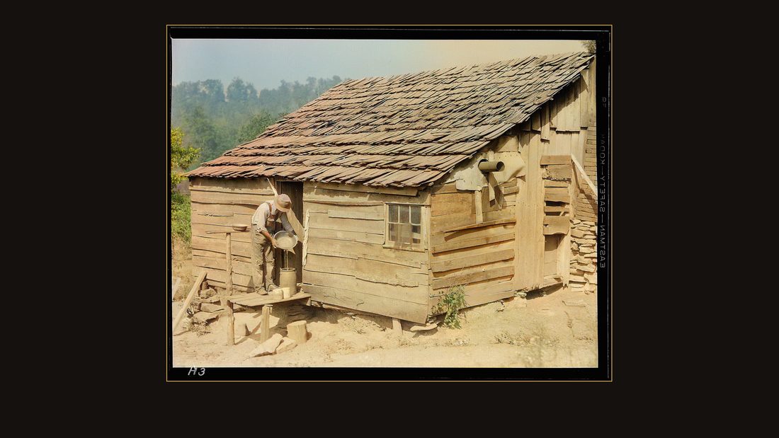 "Rear view of the McHaffie homestead at Powell Station, Route #1, Knox County, Tennessee."