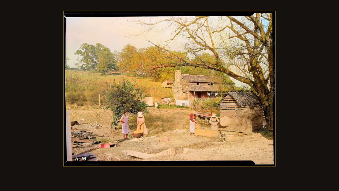 "Washday at the Stooksberry homestead near Andersonville, Tennessee. This old estate of 350 acres dates back to the Civil War. It will be submerged when the Norris Dam reservo