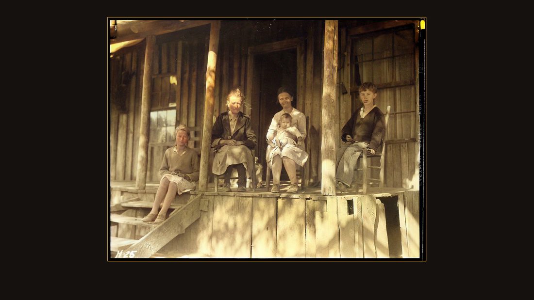"Family group on farm near Andersonville, Tennessee. This family owns two acres and has always lived in the vicinity."