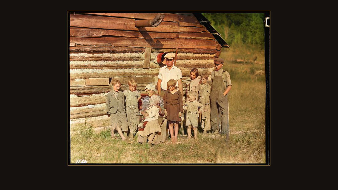 "Part of the family of Hugh Noe, a renter on a farm near Andersonville, Tennessee."