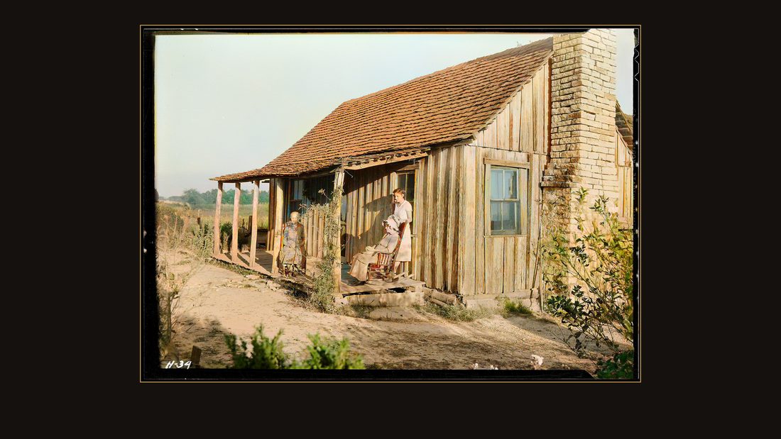 "The home of Harriet Hankins in the area of the proposed town at Norris Dam."