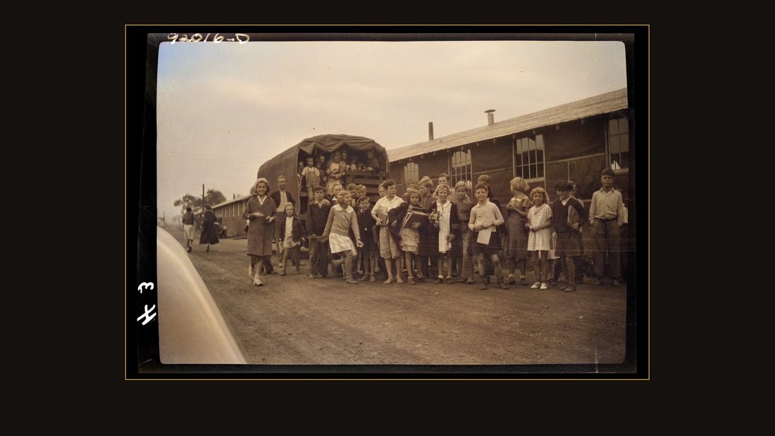 Eleanor, West Virginia. Two hundred forty-four children attend the grade school of the Red House farms project barracks, supervised by eight teachers furnished by the county. Grade