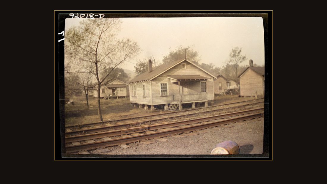Eleanor, West Virginia. Four-room houses occupied by workers at the Plymouth mines, five miles east of the Red House Farms project, on highway number thirty-five. New York Central