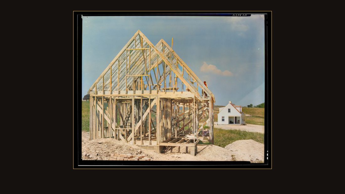 House construction. Arthurdale project. Reedsville, West Virginia