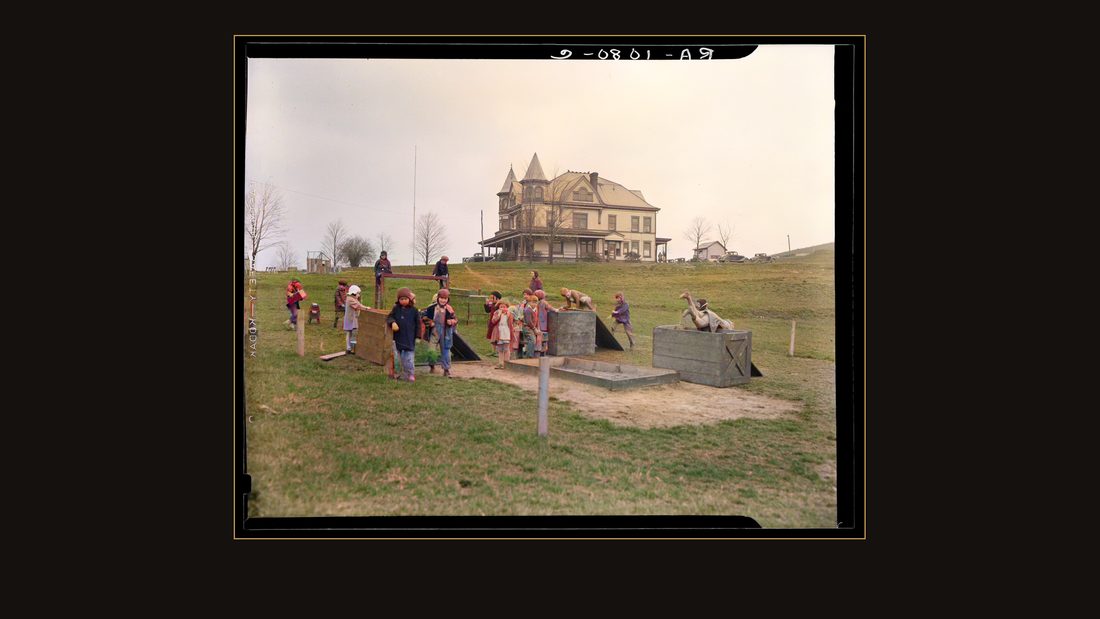 Schoolchildren at play. Reedsville, West Virginia