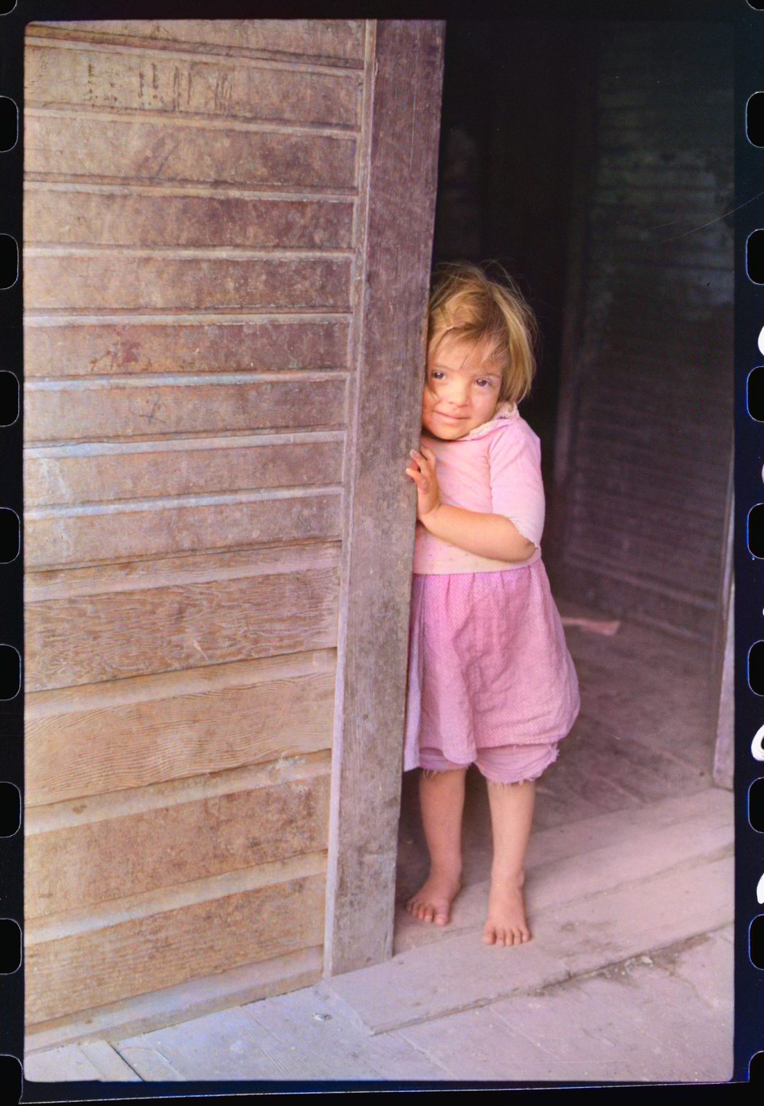 Mexican miner's child in doorway of home, Bertha Hill, West Virginia