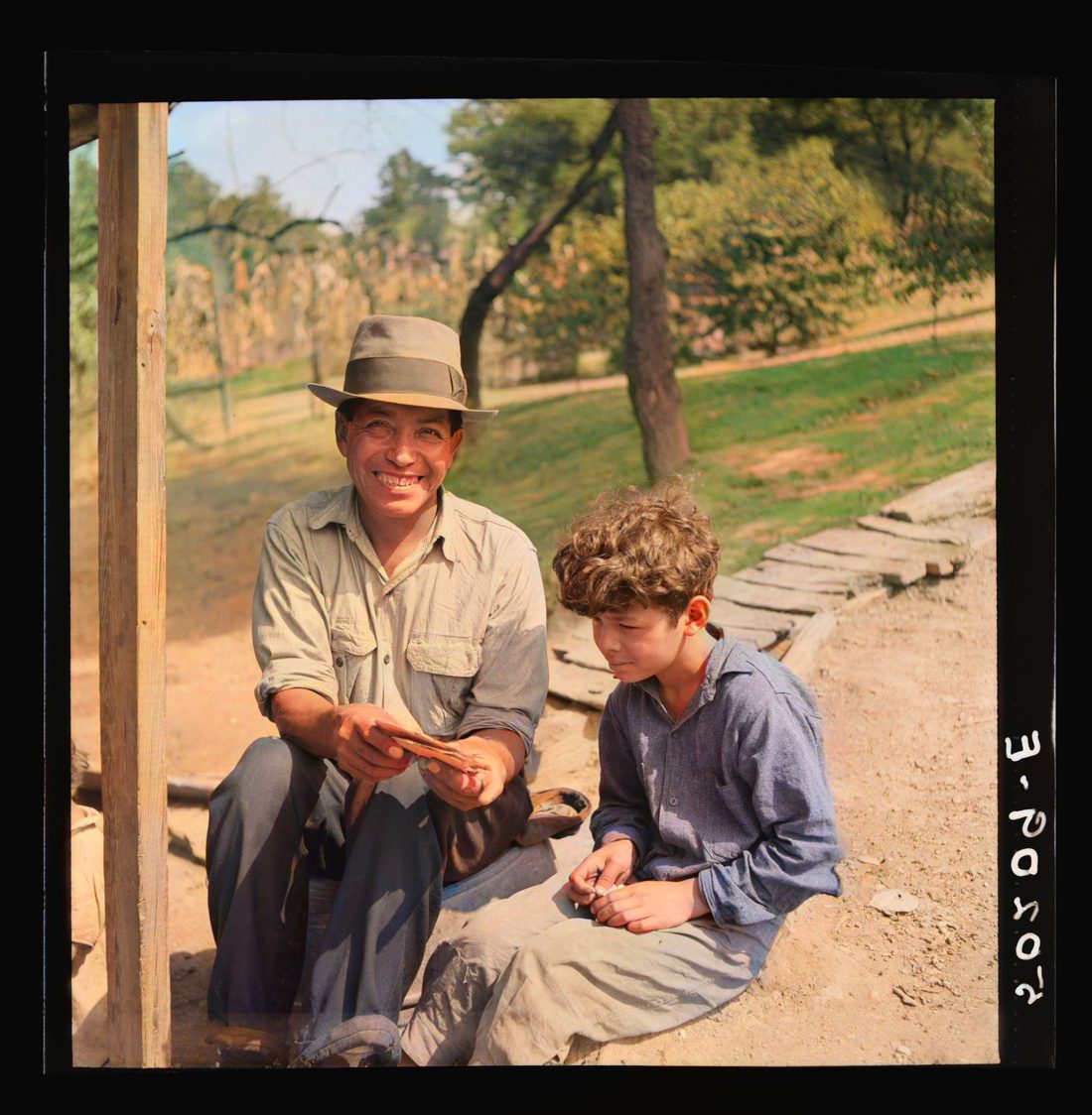 Mexican coal miner and his friend's son. Bertha Hill, West Virginia