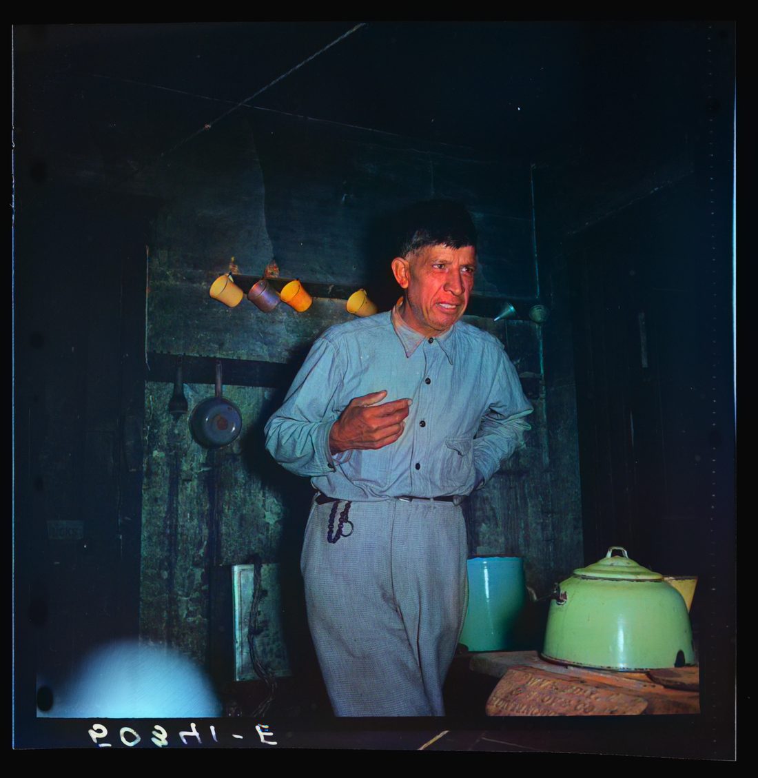 [Untitled photo, possibly related to: Mexican miner protesting "I don't want to just grow up to rust and die." He's fifty years old. Scotts Run, Bertha Hill, We