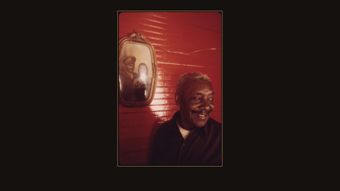 HARVEY THAXTON, 64, LIVES WITH HIS MOTHER IN RHODELL, WEST VIRGINIA (SEE PICTURE #14030), NEAR BECKLEY. A RETIRED MINER, HE USED BLACK LUNG MONEY TO BUY WHISKEY AND PAINT THE WALL