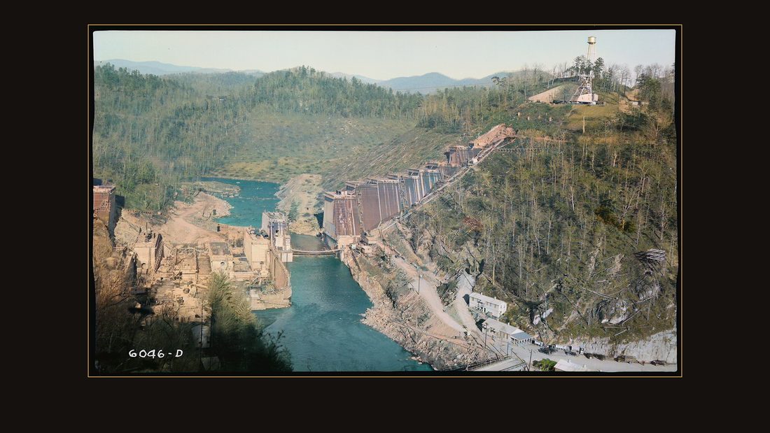 Hiwassee Dam, a general view