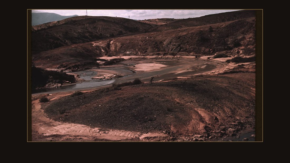 Copper mining section between Ducktown and Copperhill, Tennessee. Fumes from smelting copper for sulfuric acid have destroyed all vegetation